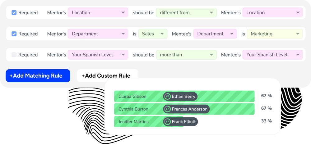 automatic mentor mentee matching